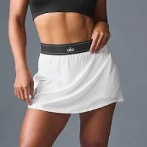 Alo Yoga White Match Point Tennis Skirt
